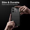 Xiaomi Poco X8 Power Børstet TPU-deksel - karbonfiber - svart