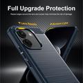 Xiaomi Poco X8 Power Børstet TPU-deksel - karbonfiber - blå