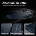 Xiaomi Poco X8 Power Børstet TPU-deksel - karbonfiber - blå