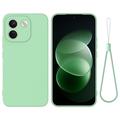 Xiaomi Poco X8 Power Flytende silikon-deksel med håndstropp - Grønn