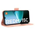 Xiaomi Redmi 15C Kortholder Lommebokveske - Rosa
