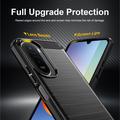 Xiaomi Redmi 15a/R70/R70m Børstet TPU-deksel - karbonfiber