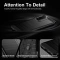 Xiaomi Redmi 15a/R70/R70m Børstet TPU-deksel - karbonfiber