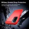 Xiaomi Redmi 15a/R70/R70m børstet TPU-deksel - karbonfiber - rød
