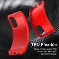 Xiaomi Redmi 15a/R70/R70m børstet TPU-deksel - karbonfiber - rød