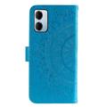 Xiaomi Redmi 15a Mandala Lommebok-deksel med håndleddsstropp - blå