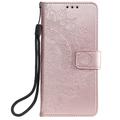 Xiaomi Redmi 15a Mandala Lommebok-deksel med håndleddsstropp - rosa