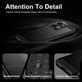 Xiaomi Redmi 17 5G/4G Børstet TPU-deksel - karbonfiber - svart