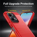 Xiaomi Redmi 17 5G/4G børstet TPU-deksel - karbonfiber - rød