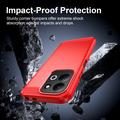 Xiaomi Redmi 17 5G/4G børstet TPU-deksel - karbonfiber - rød