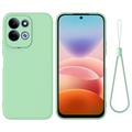 Xiaomi Redmi 17 5G/4G/M100 Flytende silikon-deksel med håndstropp - Grønn