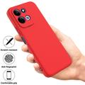 Xiaomi Redmi 17 5G/4G/M100 Flytende silikon-deksel med håndstropp - Rød