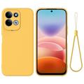 Xiaomi Redmi 17 5G/4G/M100 Flytende silikon-deksel med håndstropp - Gul