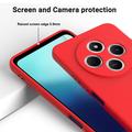 Xiaomi Redmi 17C Flytende silikon-deksel med håndstropp - Rød