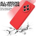 Xiaomi Redmi 17C Flytende silikon-deksel med håndstropp - Rød