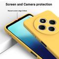 Xiaomi Redmi 17C Flytende silikon-deksel med håndstropp - Gul