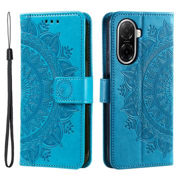 Xiaomi Redmi A5 4G/Poco C71 Mandala Series Lommebok-deksel - Blå
