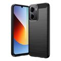 Xiaomi Redmi A7 Pro Børstet TPU-deksel - karbonfiber