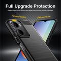 Xiaomi Redmi A7 Pro Børstet TPU-deksel - karbonfiber
