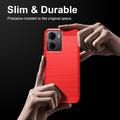 Xiaomi Redmi A7 Pro børstet TPU-deksel - karbonfiber