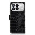 Xiaomi Redmi K100 Pro/Poco F9 Pro Crocodile Series Lommebok-deksel i Lær med RFID - Svart