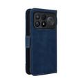 Xiaomi Redmi K100 Pro Max/Poco F9 Ultra Kortholder Lommebokveske - blå