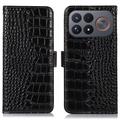 Xiaomi Redmi K100 Pro Max/Poco F9 Ultra Crocodile Series Lommebok-deksel i Lær med RFID