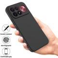 Xiaomi Redmi K100 Pro Max/Poco F9 Ultra Flytende silikon-deksel med håndstropp - Svart