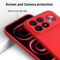 Xiaomi Redmi K100 Pro Max/Poco F9 Ultra Flytende silikon-deksel med håndstropp - Rød