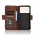 Xiaomi Redmi K70 Ultra Lommebok-deksel med Kortholder - Brun