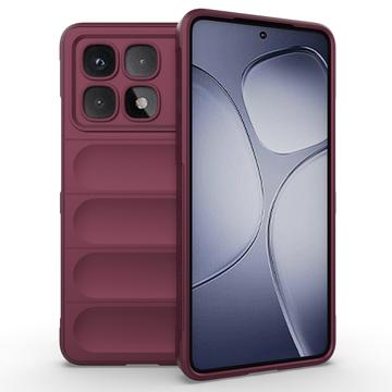 Xiaomi Redmi K70 Ultra Rugged Series TPU-deksel - Vinrød