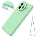 Xiaomi Redmi K80 Pro/Poco F7 Ultra Flytende silikon-deksel med håndstropp - grønn