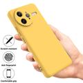 Xiaomi Redmi K80 Pro/Poco F7 Ultra Flytende silikon-deksel med håndstropp - gul