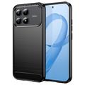 Xiaomi Redmi K90/Poco F8 Pro Børstet TPU-deksel - karbonfiber