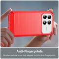Xiaomi Redmi K90/Poco F8 Pro børstet TPU-deksel - karbonfiber