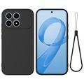 Xiaomi Redmi K90 Flytende silikon-deksel med håndstropp - svart