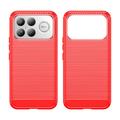 Xiaomi Redmi K90 Pro Max/Poco F8 Ultra børstet TPU-deksel - karbonfiber