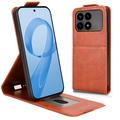 Xiaomi Redmi K90/Poco F8 Pro vertikalt flip-etui med stativ - Brun