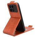 Xiaomi Redmi K90/Poco F8 Pro vertikalt flip-etui med stativ - Brun