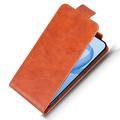 Xiaomi Redmi K90/Poco F8 Pro vertikalt flip-etui med stativ - Brun