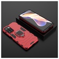 Xiaomi Poco M4 Pro 5G Hybrid-deksel med Ringholder - Rød