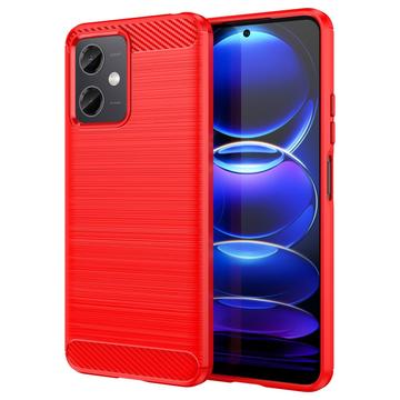 Xiaomi Redmi Note 12/Poco X5 Børstet TPU Deksel - Karbonfiber