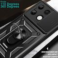 Xiaomi Redmi Note 13 4G Hybrid-deksel med Roterende Ring med Kameraskjold - Svart