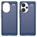 Xiaomi Redmi Note 13 Pro+ Børstet TPU Deksel - Karbonfiber - Blå