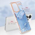Xiaomi Redmi Note 13 Pro+ Marble Pattern Electroplated IMD TPU-deksel