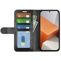 Xiaomi Redmi Note 13 Pro+ Lommebok-deksel med Magnetisk Lukning - Svart