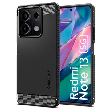 Xiaomi Redmi Note 13 Spigen Rugged Armor TPU-deksel - Svart