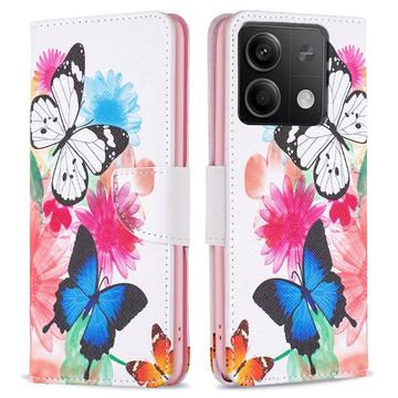 Xiaomi Redmi Note 13 Wonder Series Lommebok-deksel - Sommerfugler