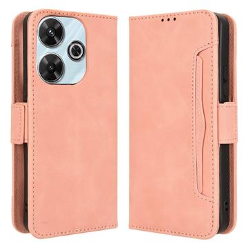 Xiaomi Redmi Note 13R/Redmi 13/Poco M6 4G Lommebok-deksel med Kortholder - Rosa