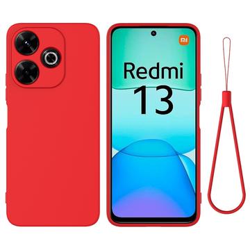Xiaomi Redmi Note 13R/Redmi 13/Poco M6 4G Liquid Silikondeksel - Rød